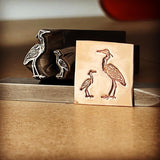 Heron Poised! Two Sizes. Metal Hand Stamp.