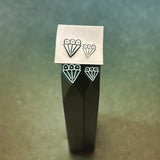 BIN - Petal V! Two Sizes. Raised design. Metal Hand Stamp! Jewelry Design Stamping. Unique.