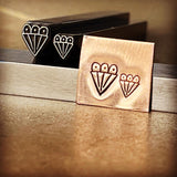 BIN - Petal V! Two Sizes. Raised design. Metal Hand Stamp! Jewelry Design Stamping. Unique.