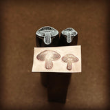 Porcini Mushrooms - Two Sizes - Engraved Metal Hand Stamp.