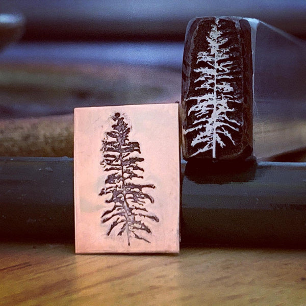 Tamarack Tree. Large. Metal Stamp Handmade – PragmaticArtisan