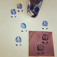 Elk Tracks. Engraved Metal Hand Stamp.