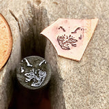 Kitty. Minou. Cat. Engraved Metal Hand Stamp.