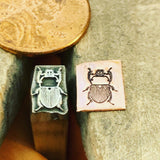 Scarab Beetle. Engraved Metal Hand Stamp Handmade.