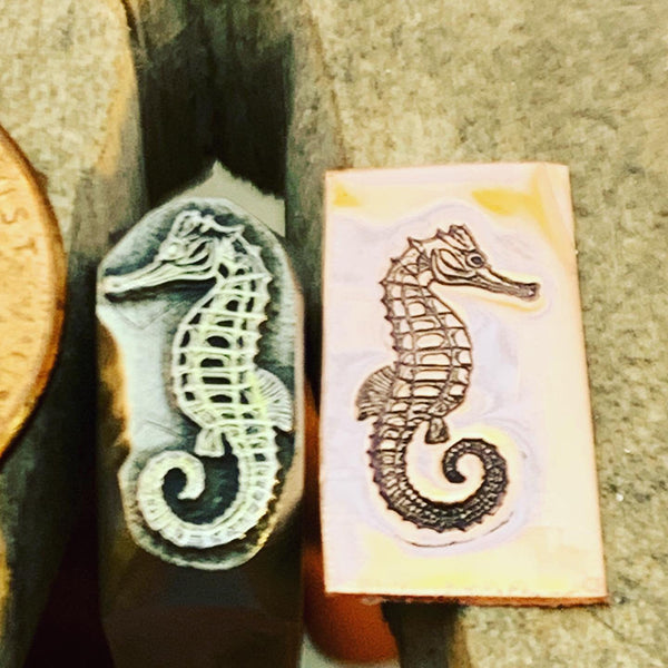 Seahorse! Metal Hand Stamp.