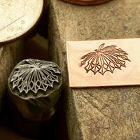 Frond Leaf. Engraved Metal Hand Stamp.