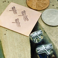 Dragonfly 1119. Engraved Metal Hand Stamp.