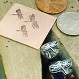 Dragonfly 1119. Engraved Metal Hand Stamp.