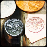 Barn Owl. Engraved Metal Hand Stamp.