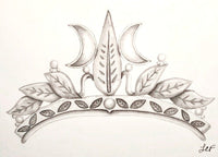 Crown! Two Sizes. Metal Hand Stamp.