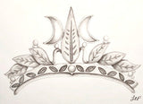 Crown! Two Sizes. Metal Hand Stamp.