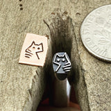 Kitty Cat Cartoon! New Raised Version! Engraved Metal Hand Stamp Handmade.