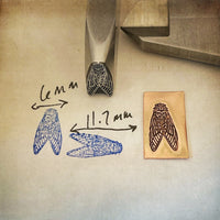 Cicada! Engraved Metal Hand Stamp Handmade.